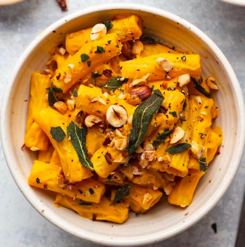 Pumpkin & Mushroom Alfredo Pasta | Rough & Ready Whole Foods