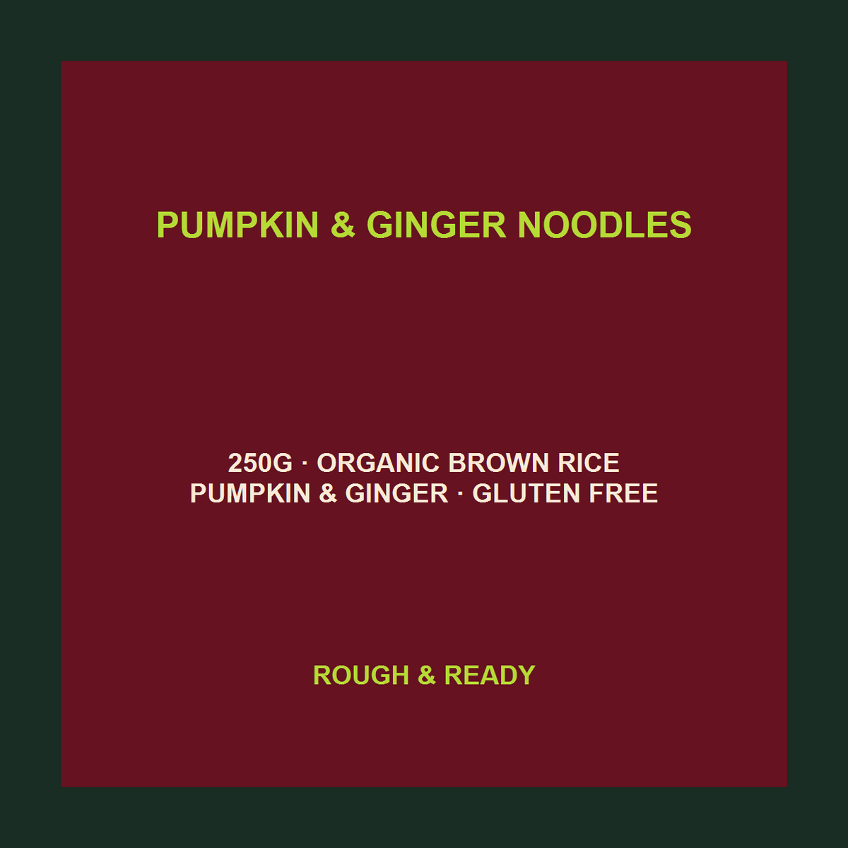Organic Pumpkin/Ginger Brown Rice Noodles exact product facts