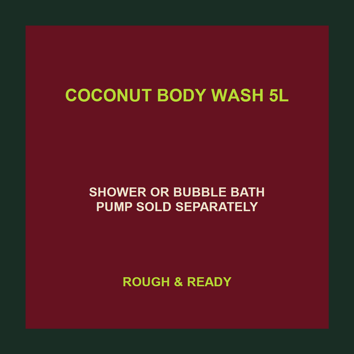 Faith in Nature Bulk Coconut Body Wash 5L product facts