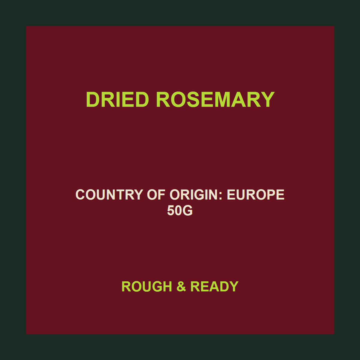 Dried rosemary facts