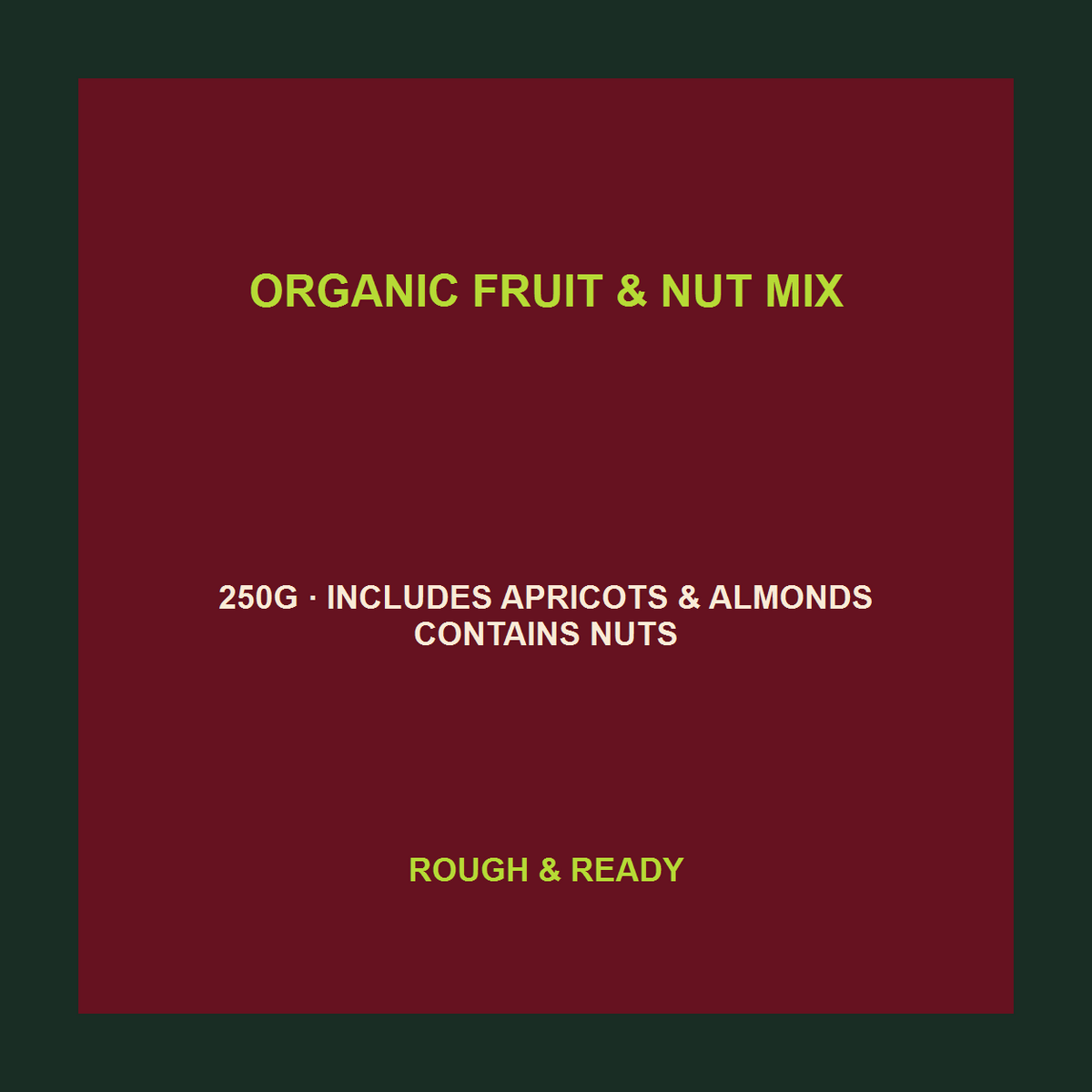 Infinity Organic Fruit & Nut Mix exact product facts