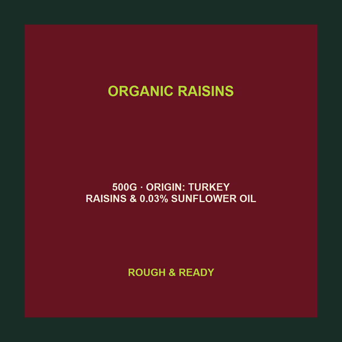 Infinity Foods Organic Raisins exact product facts