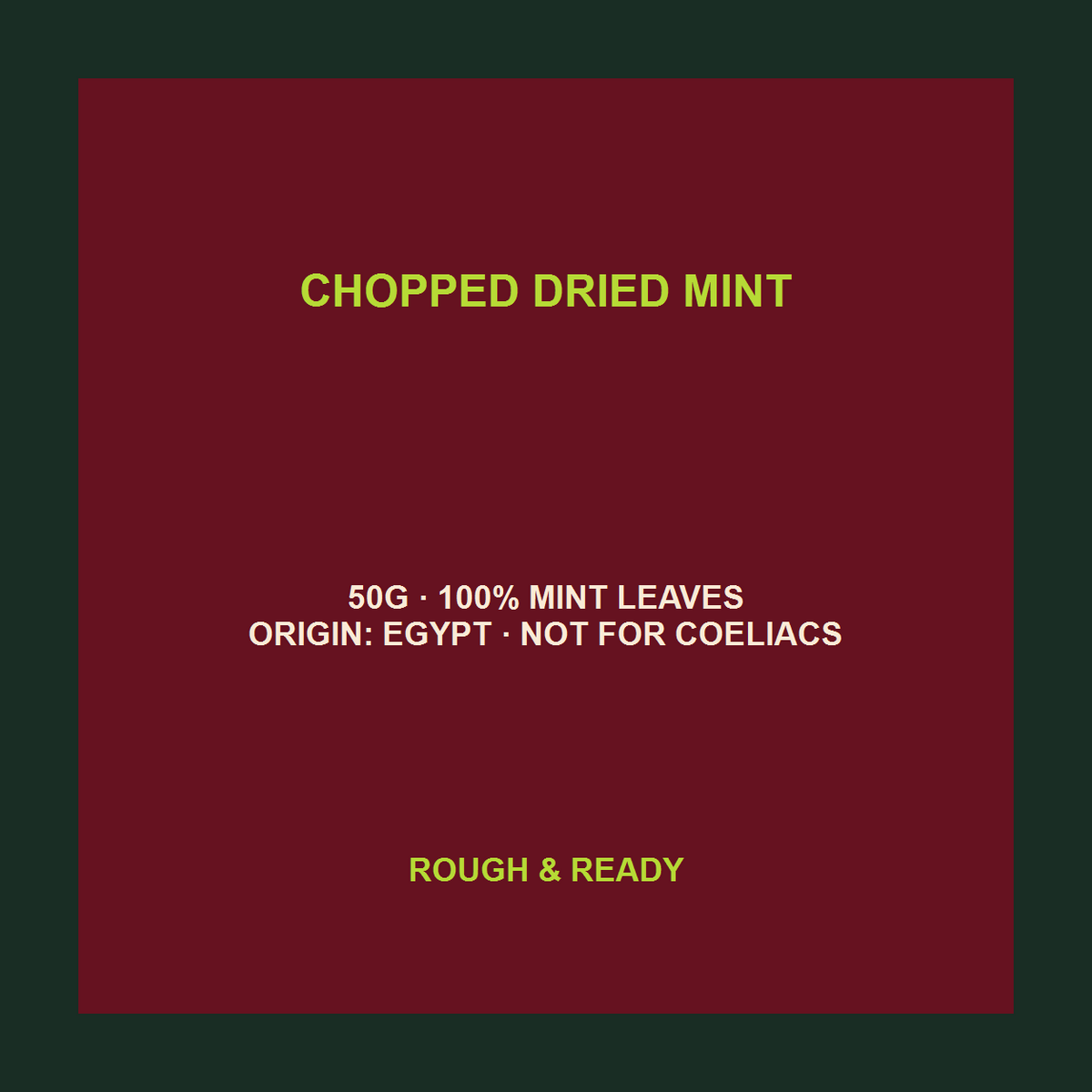 Hampshire Foods Chopped Dried Mint exact product facts