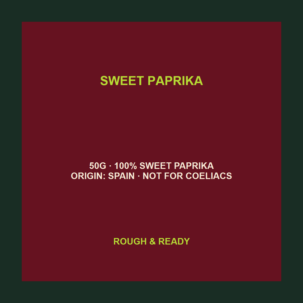 Hampshire Foods Sweet Paprika exact product facts