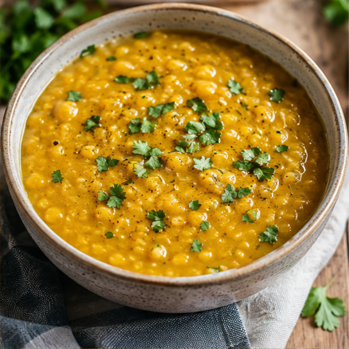 Organic Split Yellow Peas serving suggestion