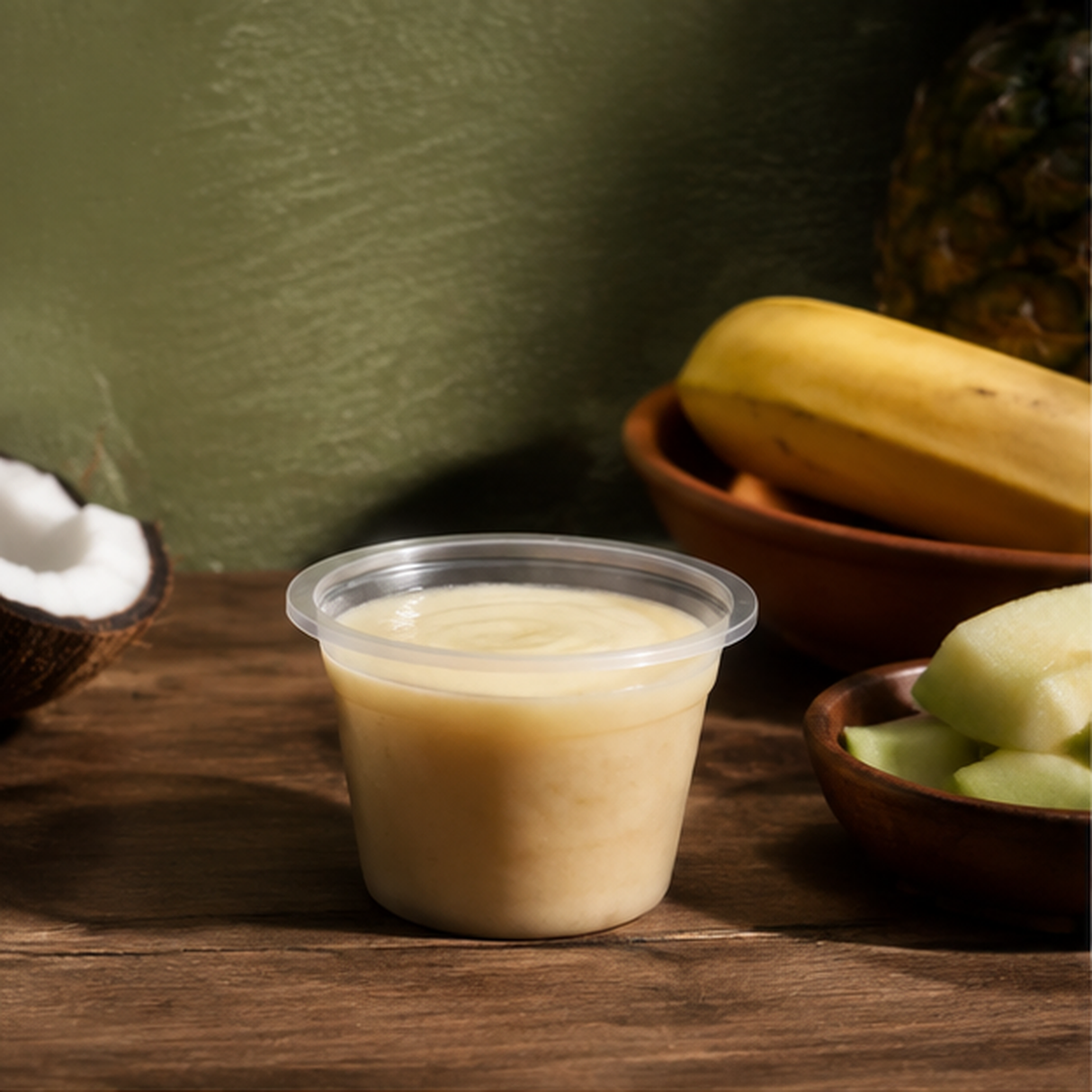 White smoothie serving suggestion