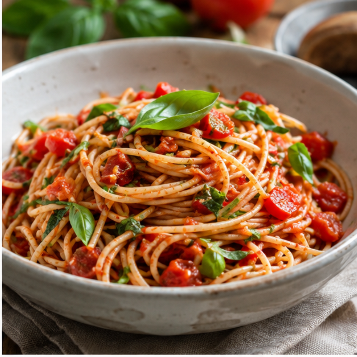 Freee Gluten Free Organic Brown Rice Spaghetti serving suggestion