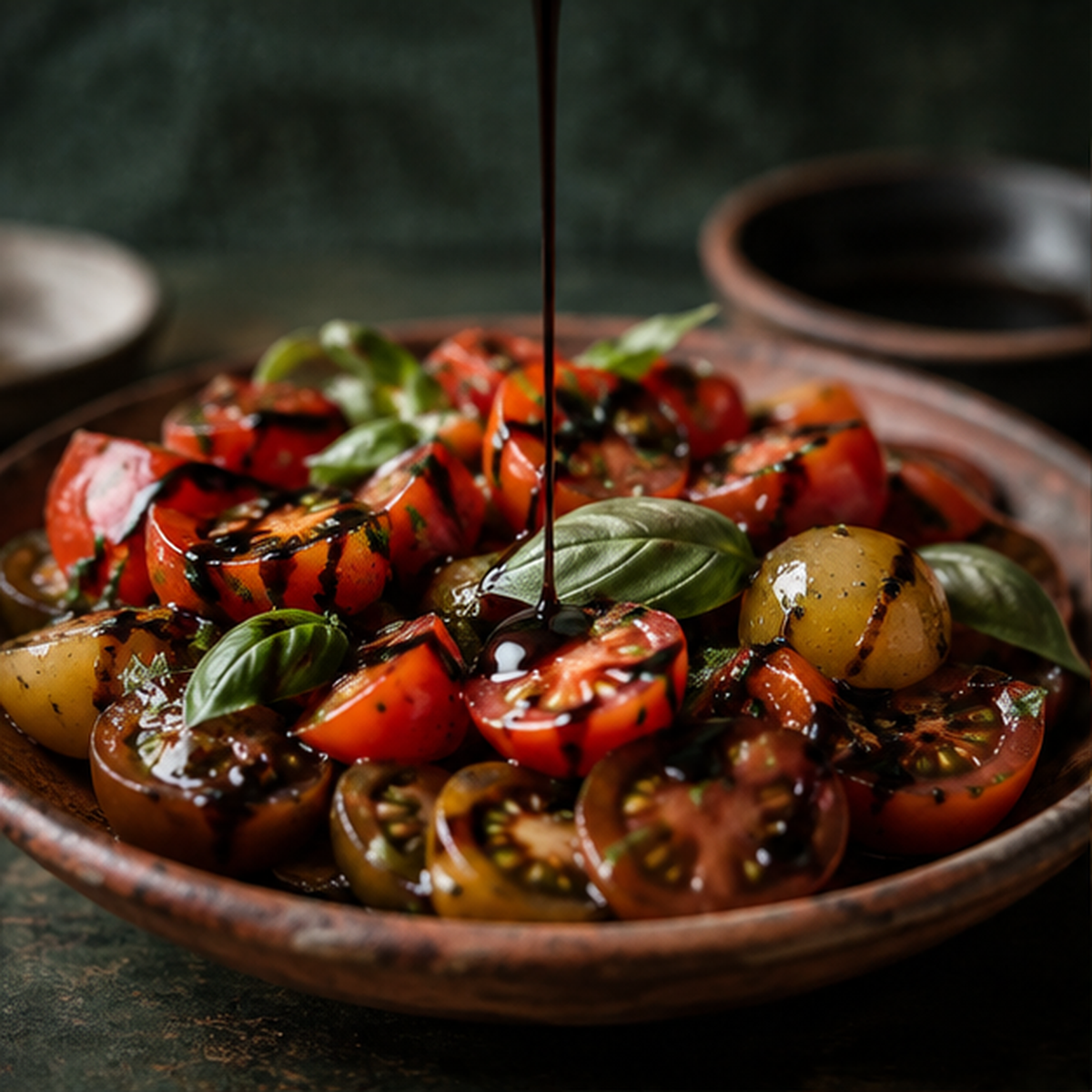 Balsamic glaze serving suggestion
