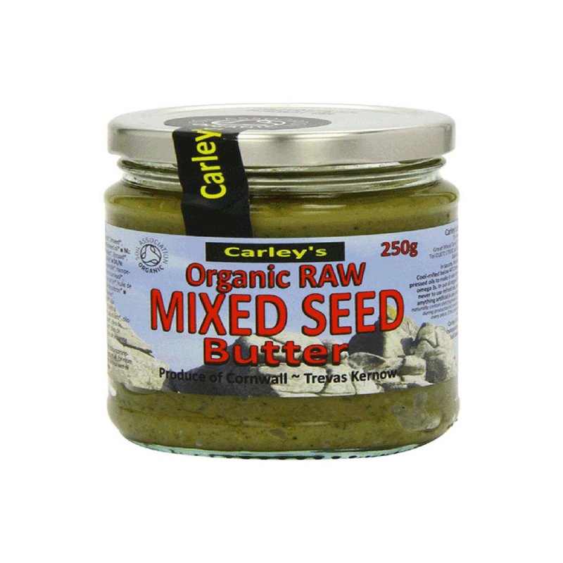 Authentic Carley's Organic Raw Mixed Seed Butter packaging