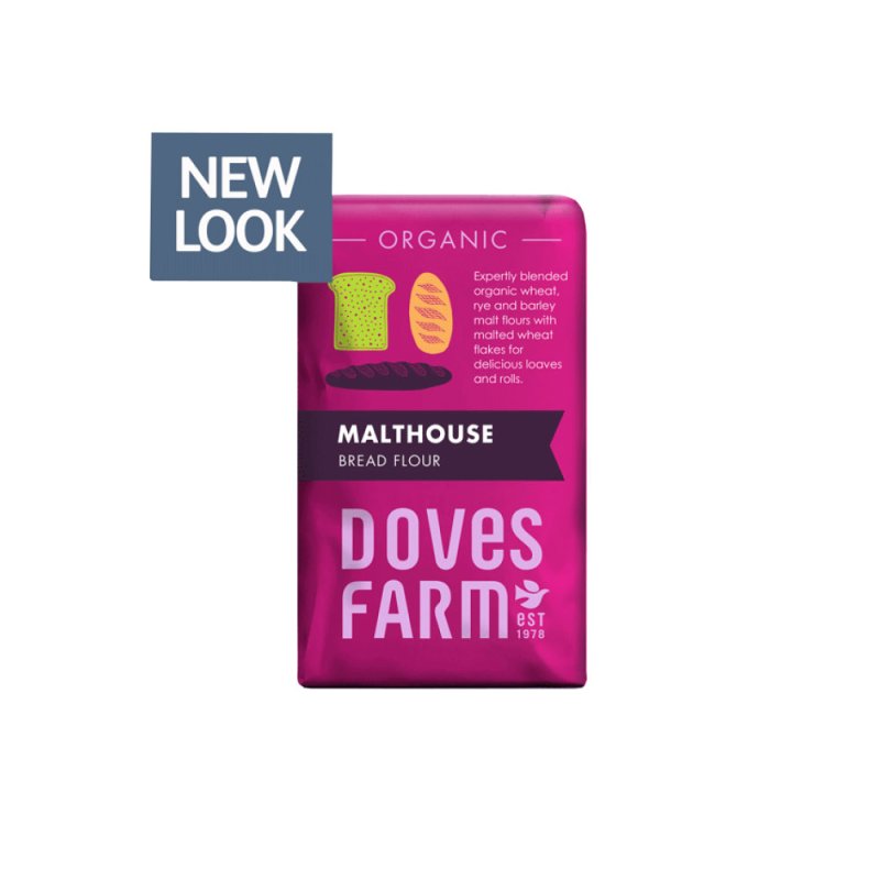 Doves Farm Organic Malthouse Bread Flour — authentic product packaging