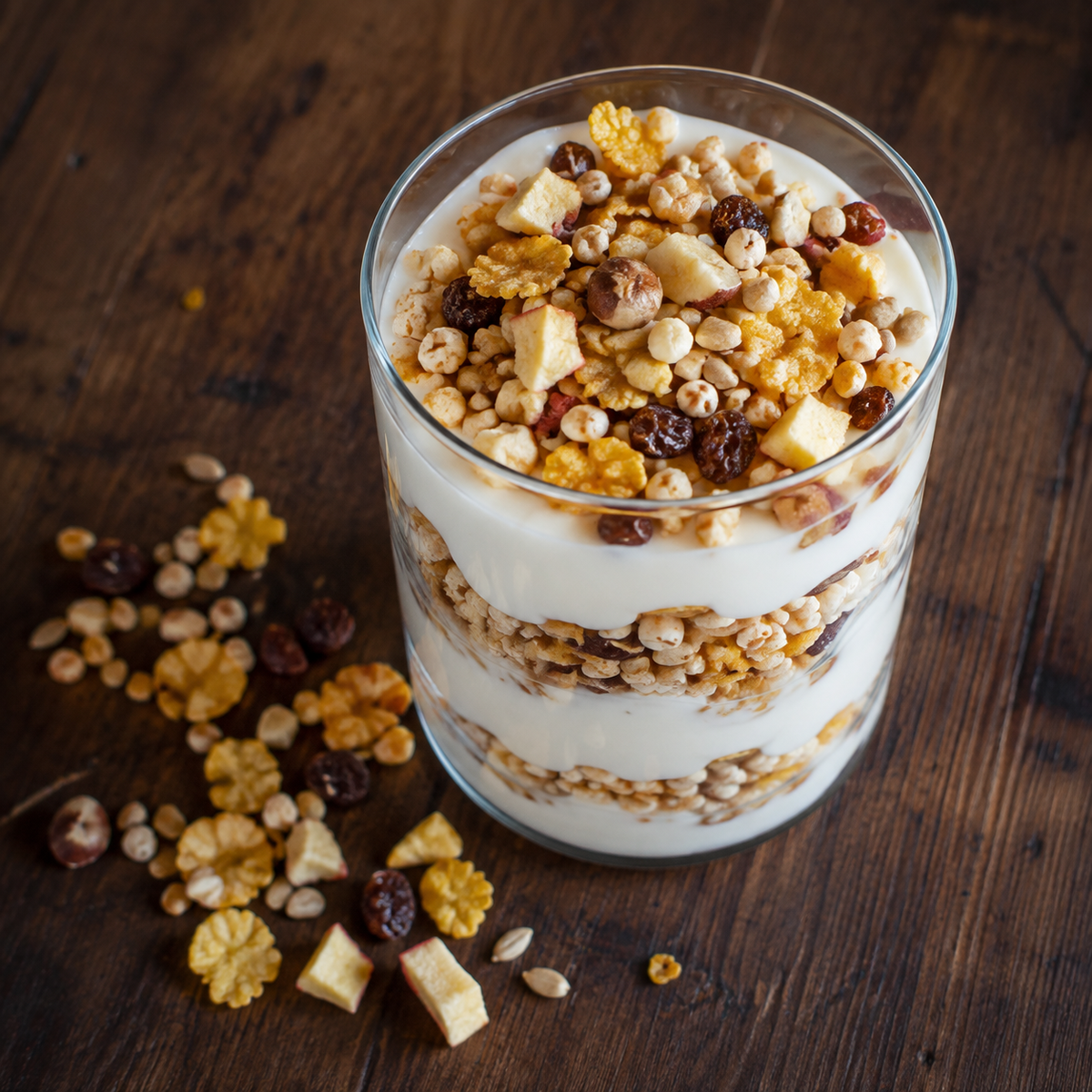 Gluten free muesli yoghurt parfait