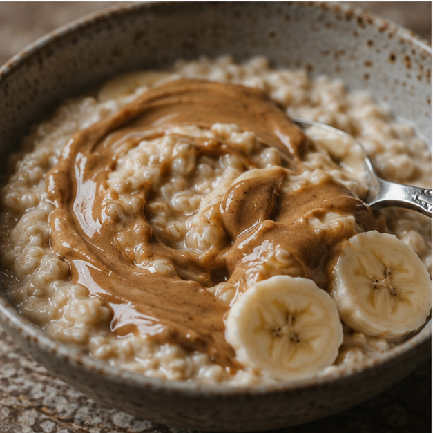 Organic almond butter porridge