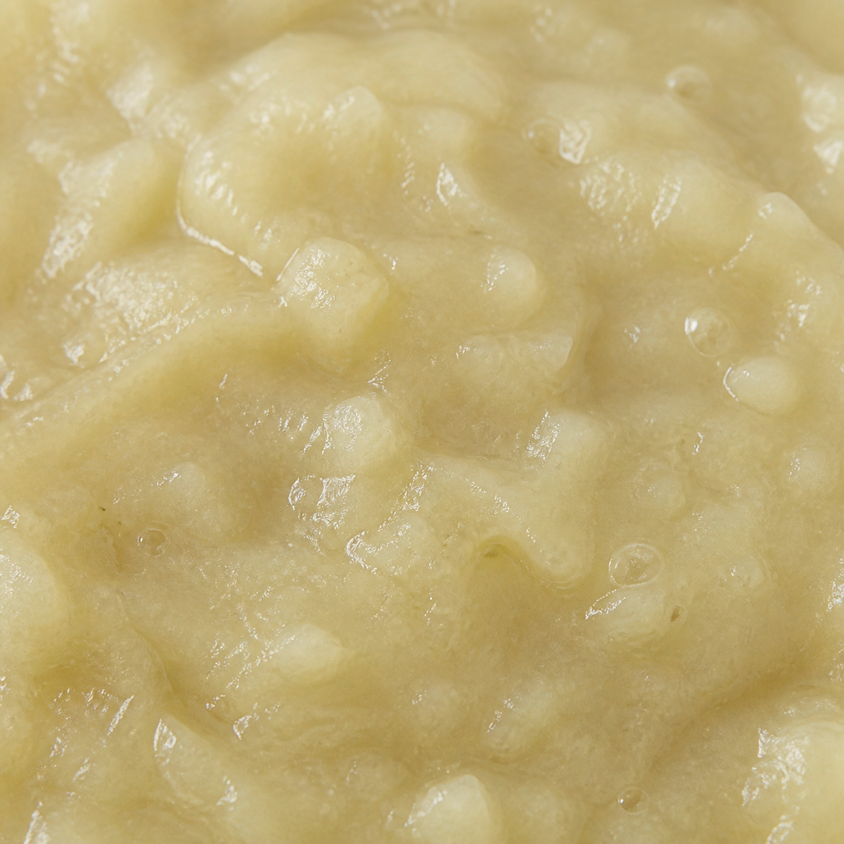 Extreme close-up of Biona organic pear puree