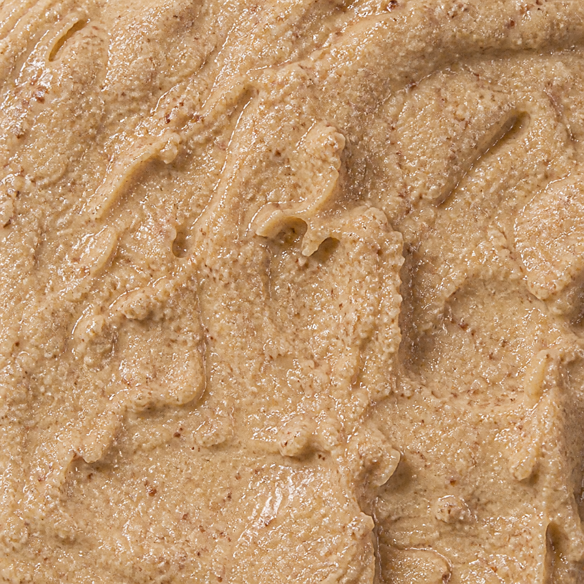 Extreme close-up of Carley's organic raw whole almond butter