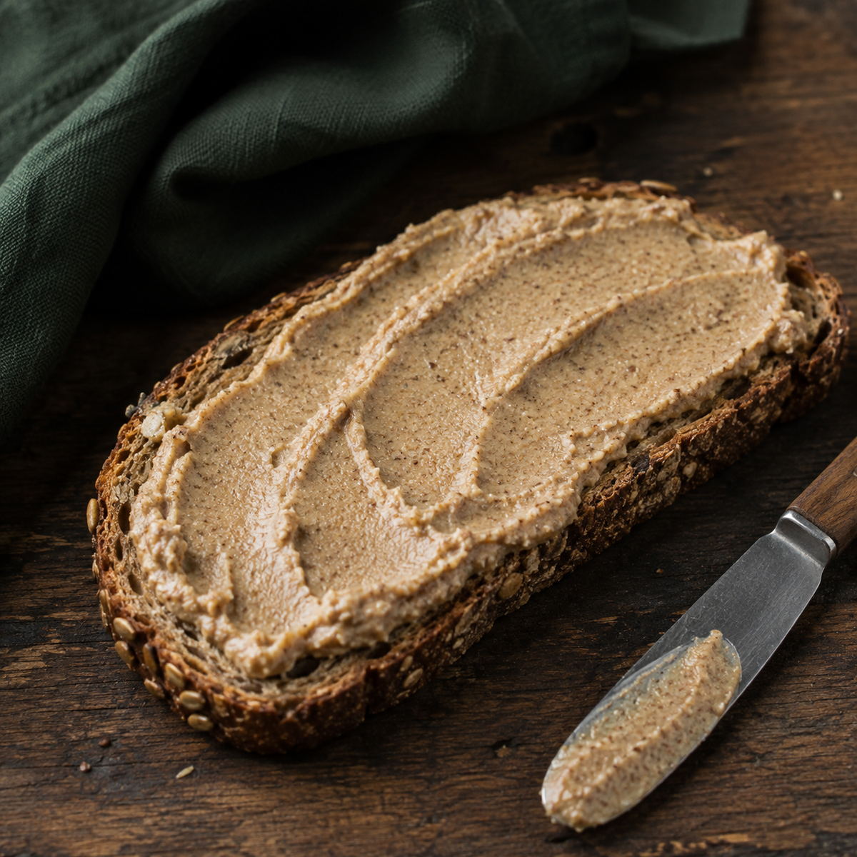 Carley's Organic Raw Walnut Butter served on toast