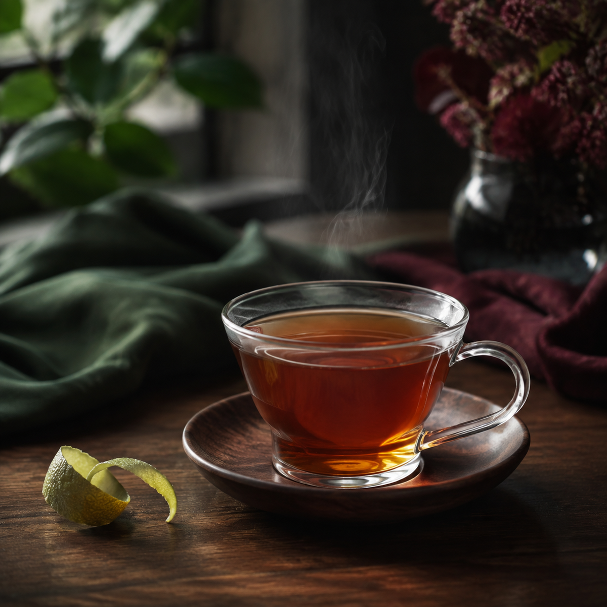Organic Earl Grey Tea served with bergamot