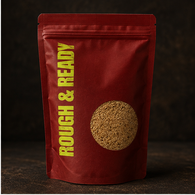 Rough & Ready pouch with wholemeal couscous window
