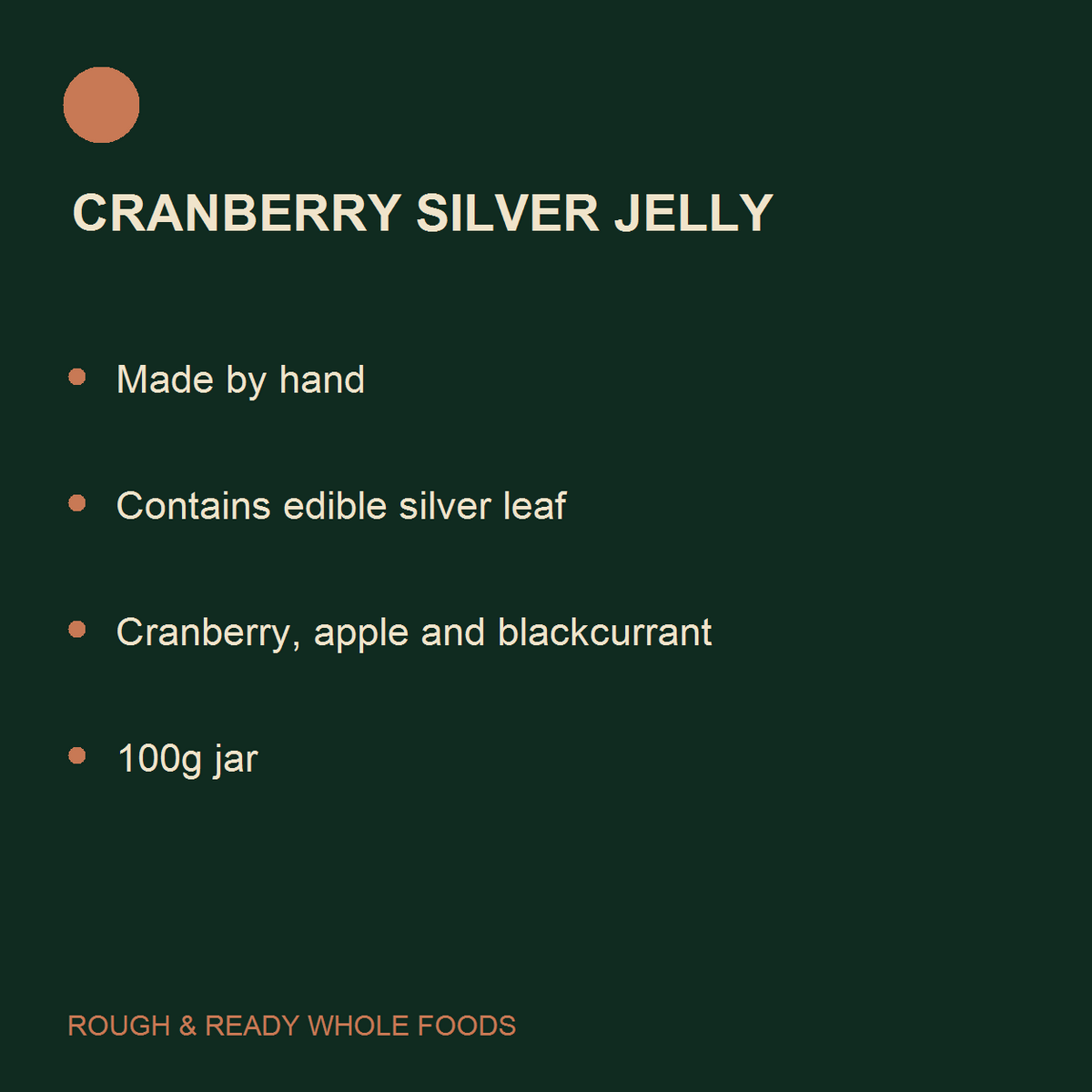 Cranberry Silver Jelly product facts
