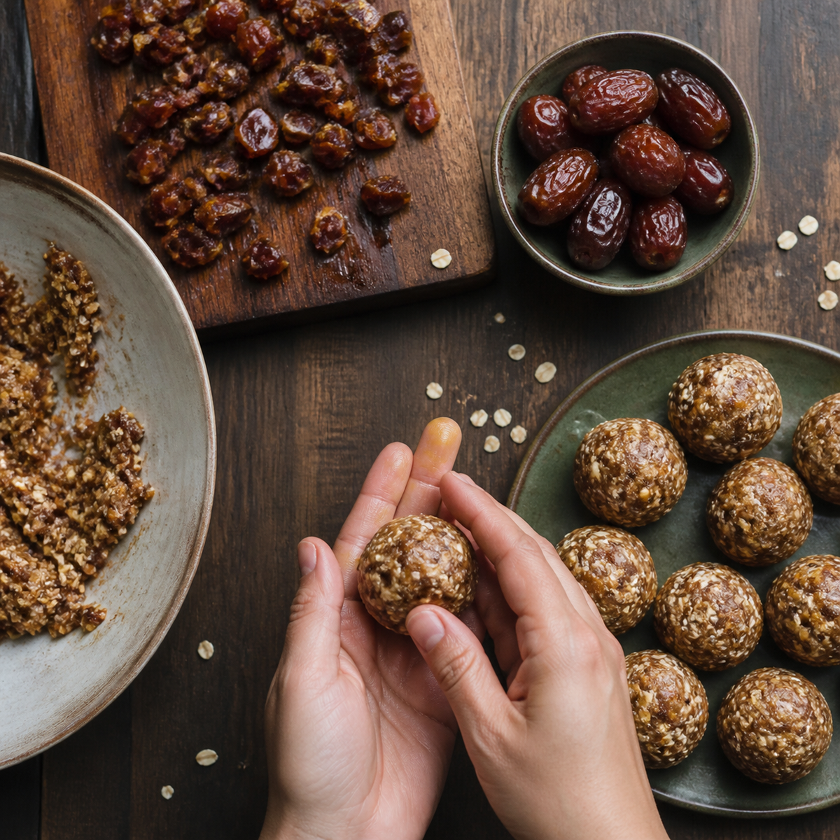 Date energy bites preparation