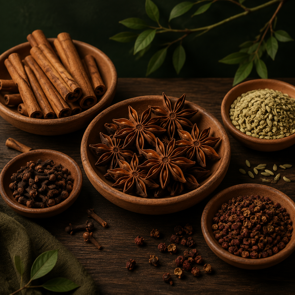 Star anise and five spice ingredients