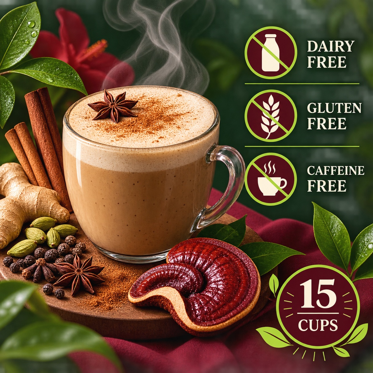 Reishi chai supported product facts