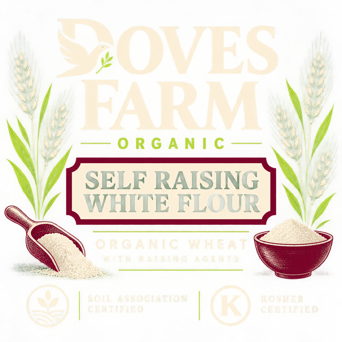 Doves Farm self raising flour supported facts