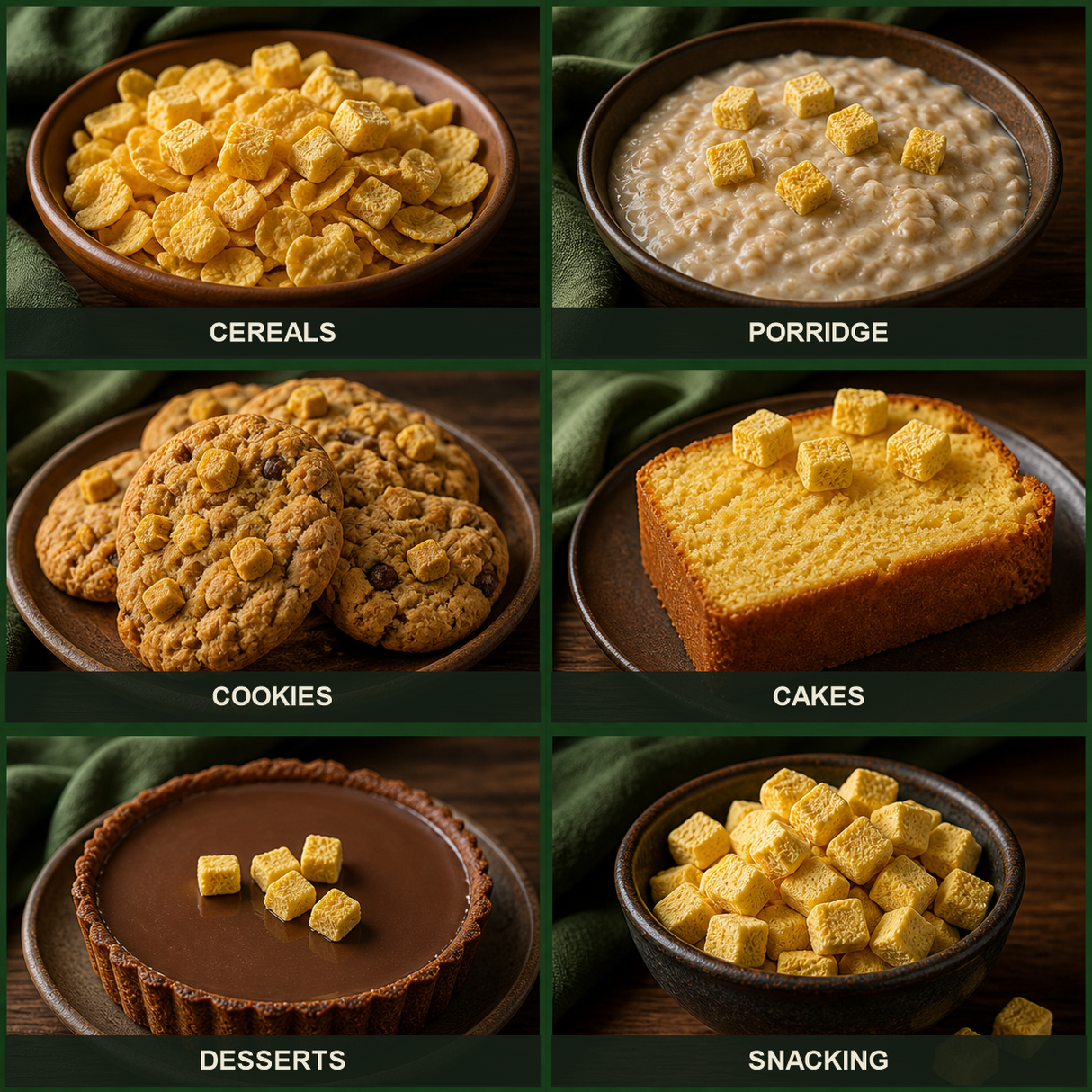 Six serving ideas for freeze-dried passion fruit cubes