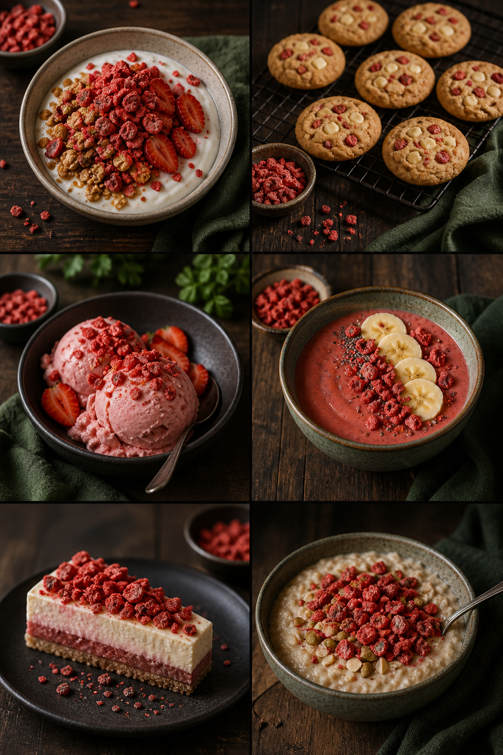 Freeze Dried Strawberry Nibs — six ways to enjoy