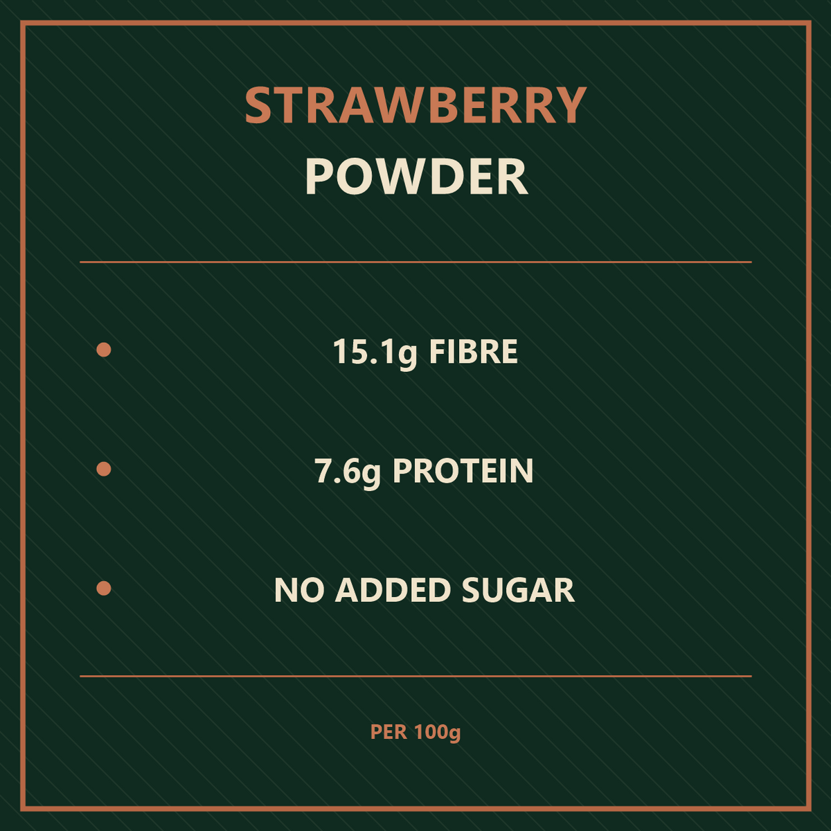 Freeze dried strawberry powder nutrition facts