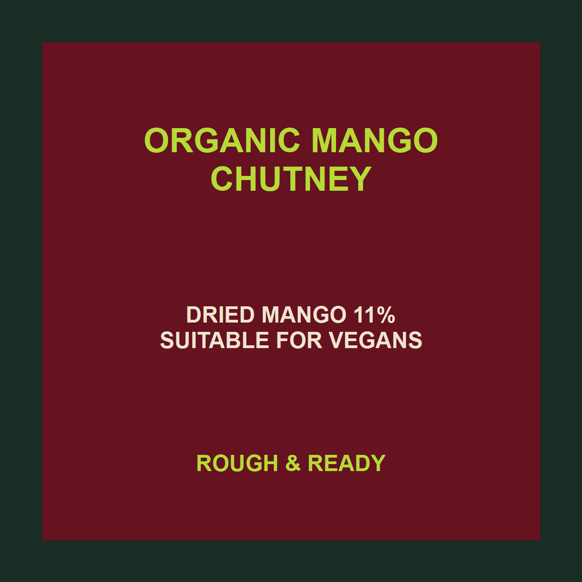 Geo Organics mango chutney product facts