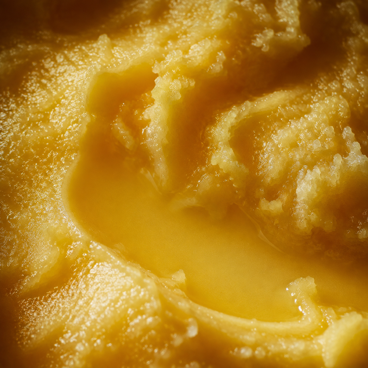 Organic ghee extreme close-up