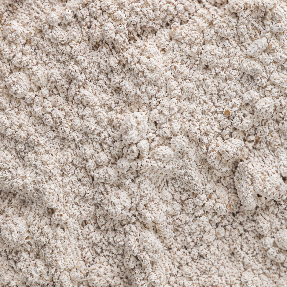 Extreme close-up of organic buckwheat flour