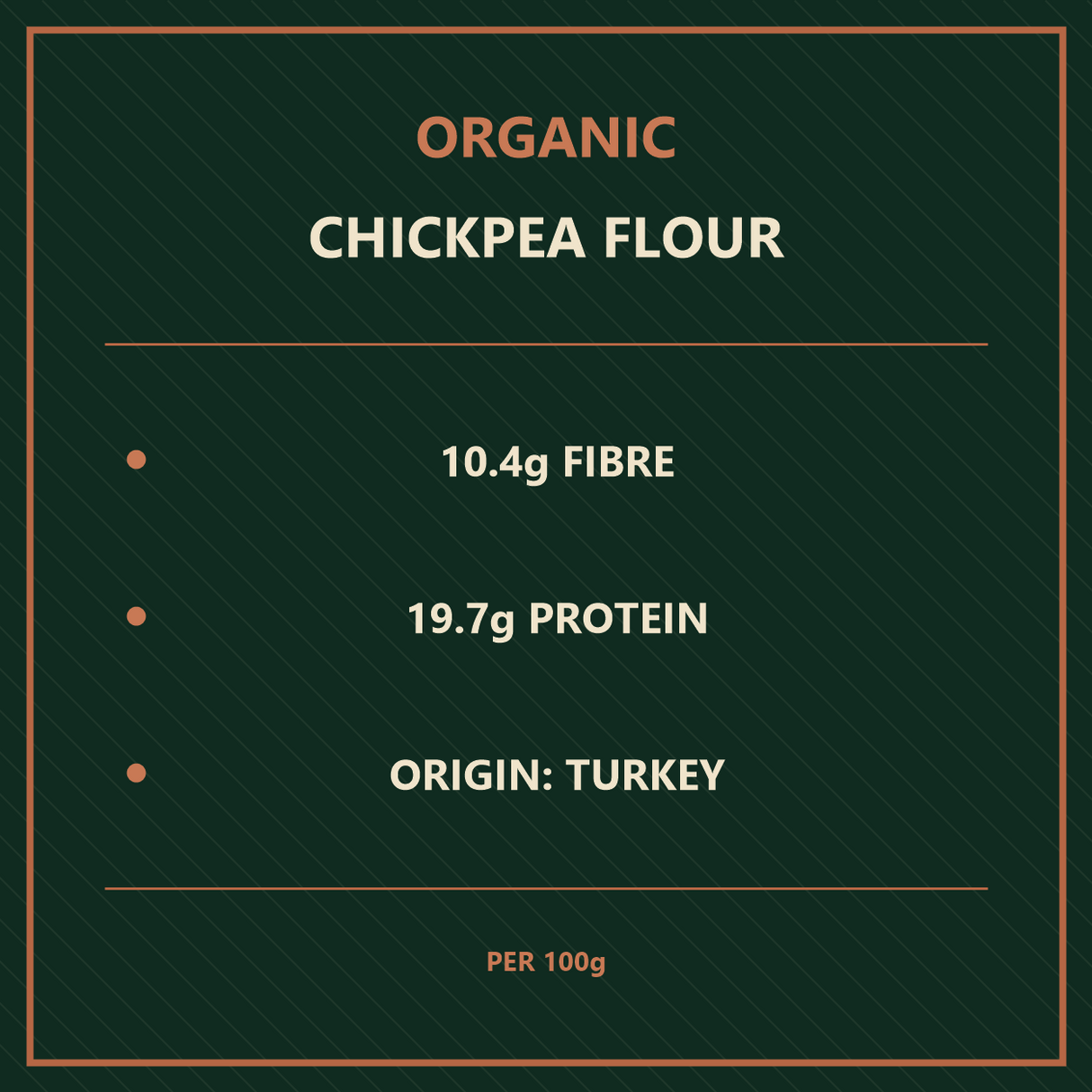Organic chickpea flour product facts