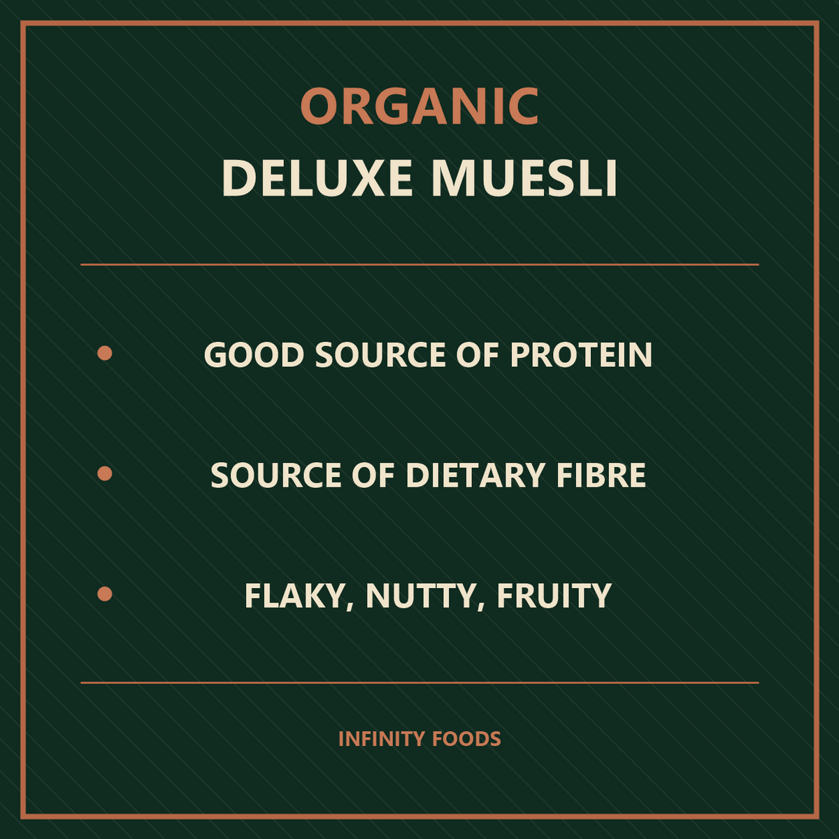 Infinity Foods Organic Deluxe Muesli benefits