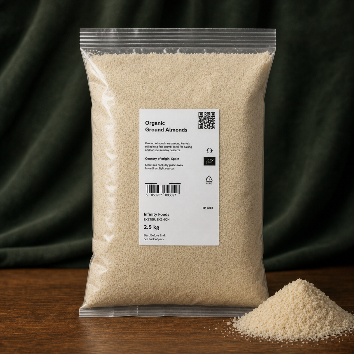 Infinity Foods Organic Ground Almonds 2.5 kg pack