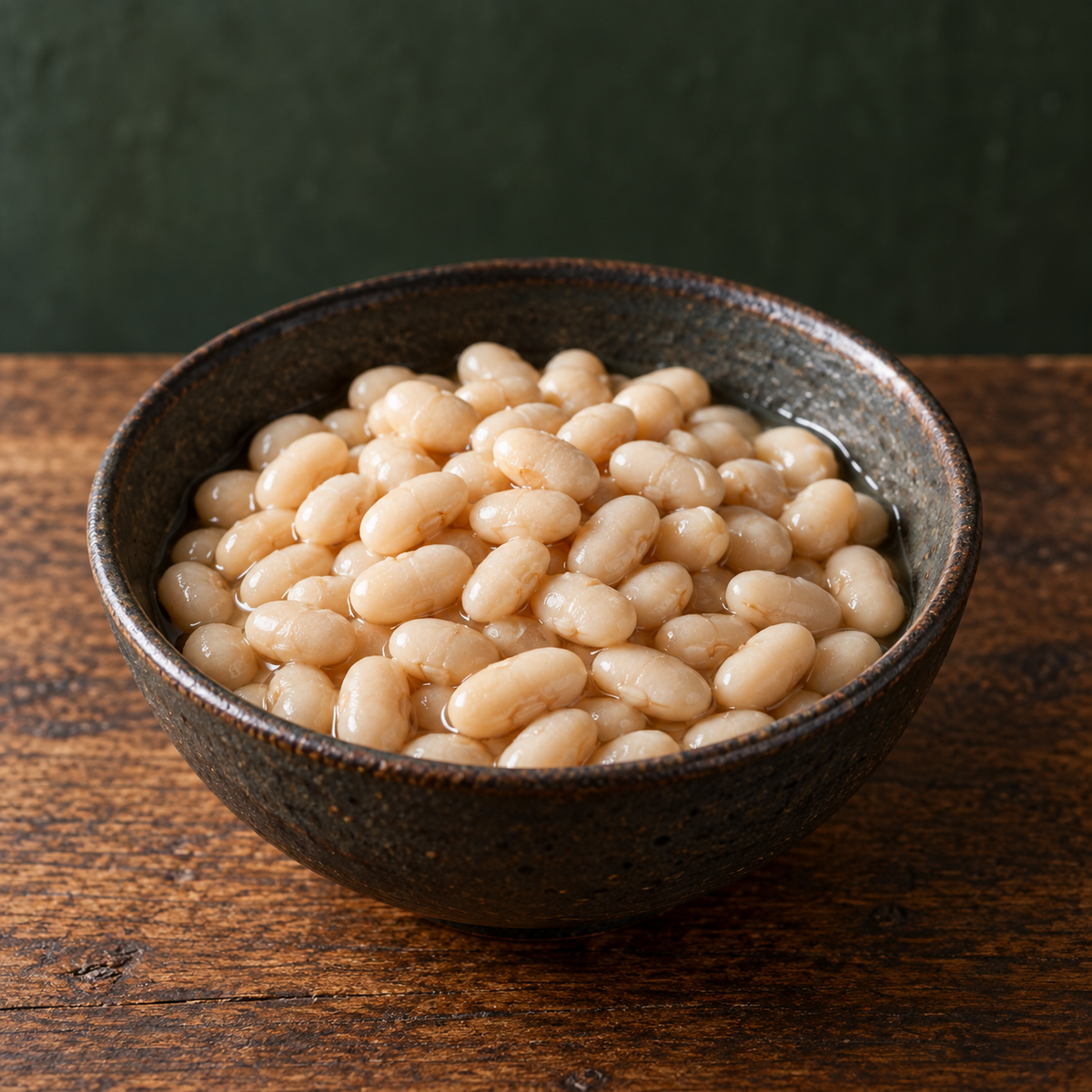 Cooked organic haricot beans