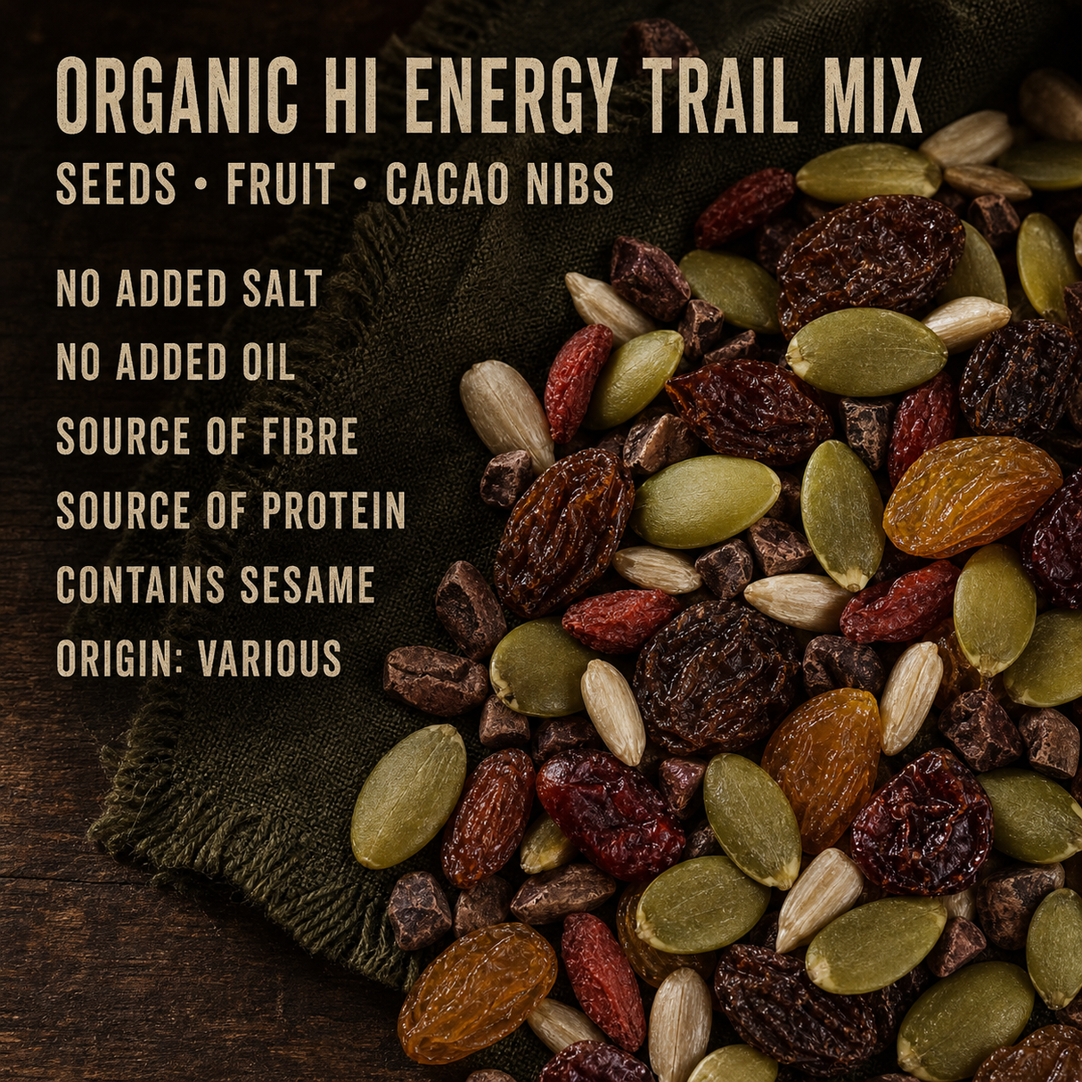 Infinity Foods Organic Hi Energy Trail Mix — benefits