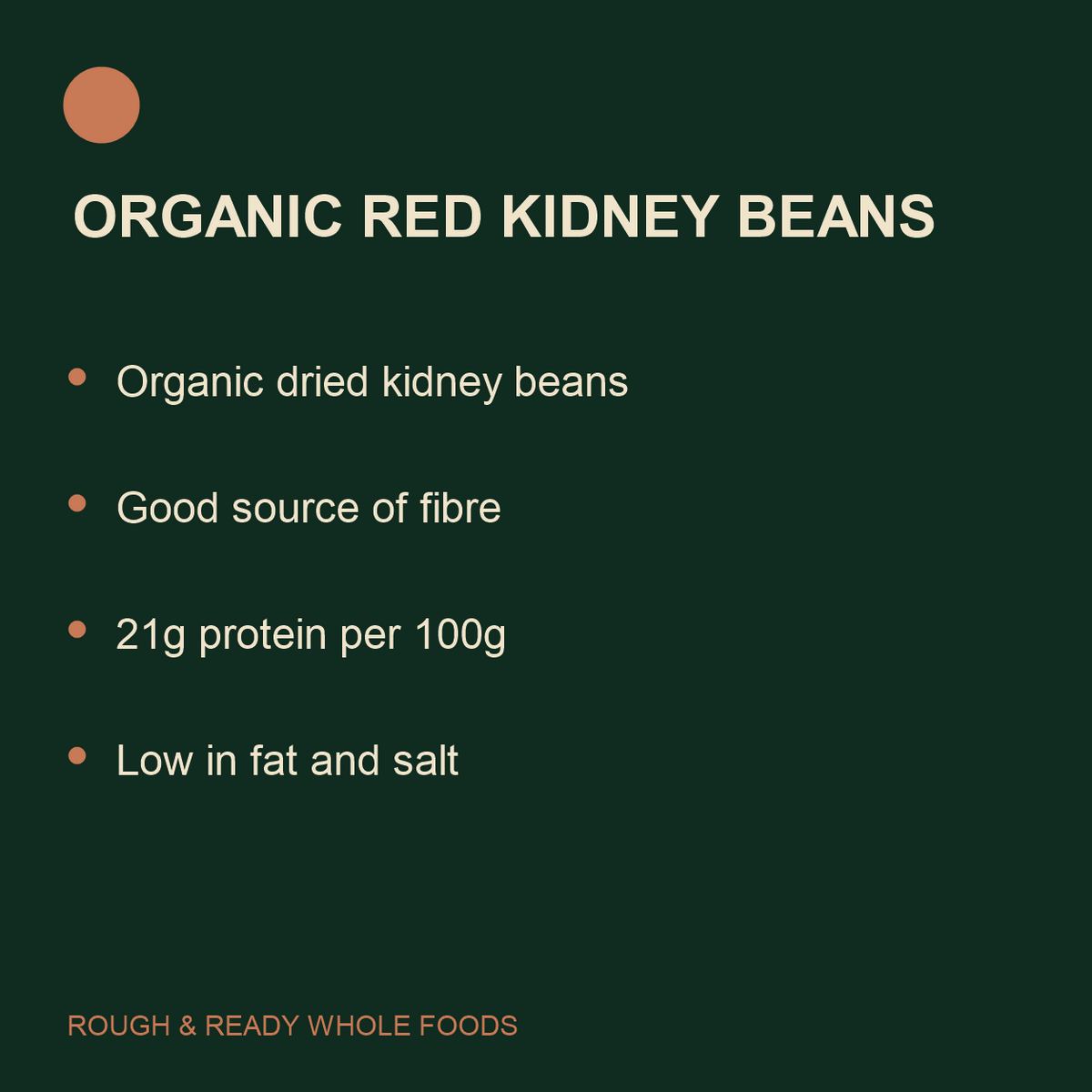 Infinity Foods Organic Red Kidney Beans product facts