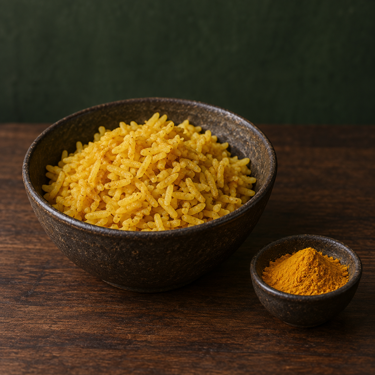 Organic turmeric used in simple rice