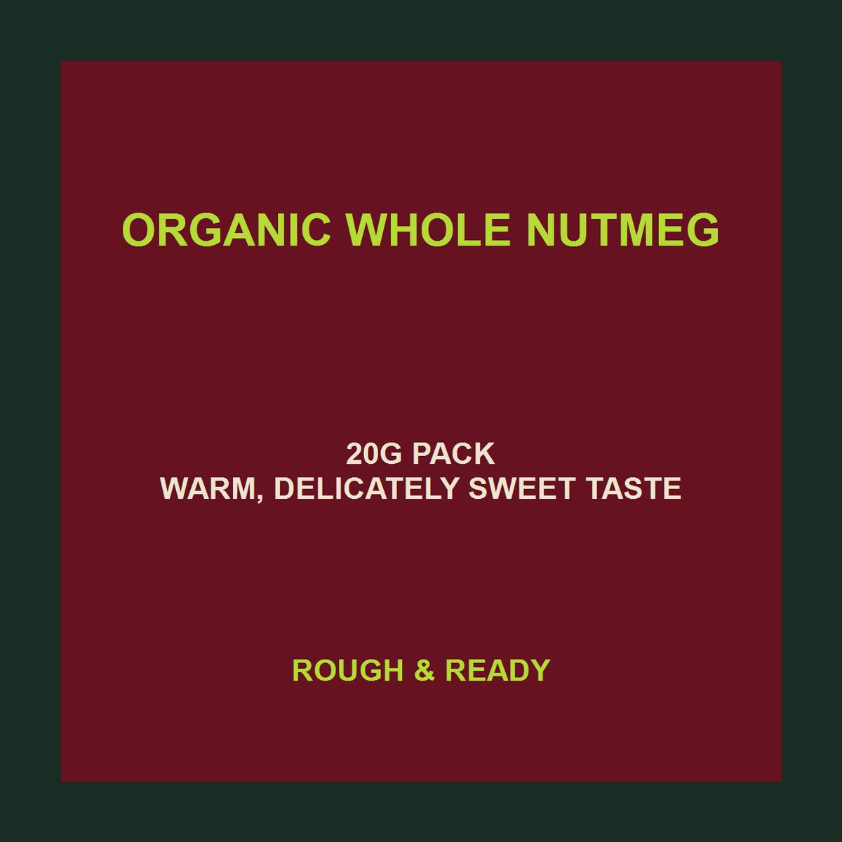 Infinity Foods organic whole nutmeg product facts