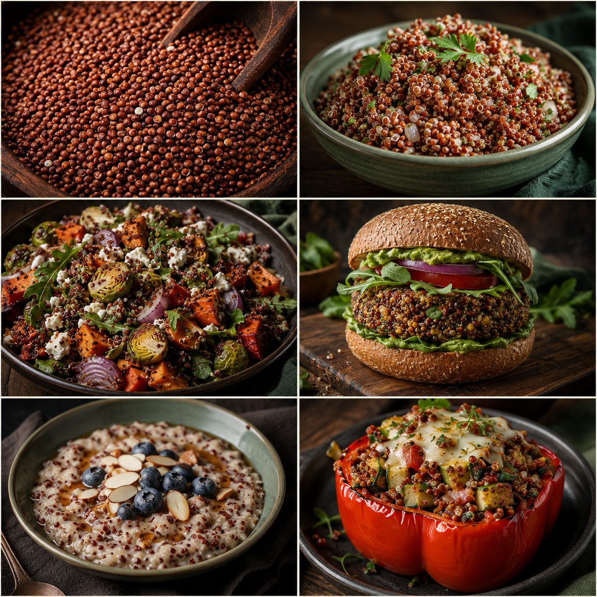 Six ways to use organic red quinoa grain