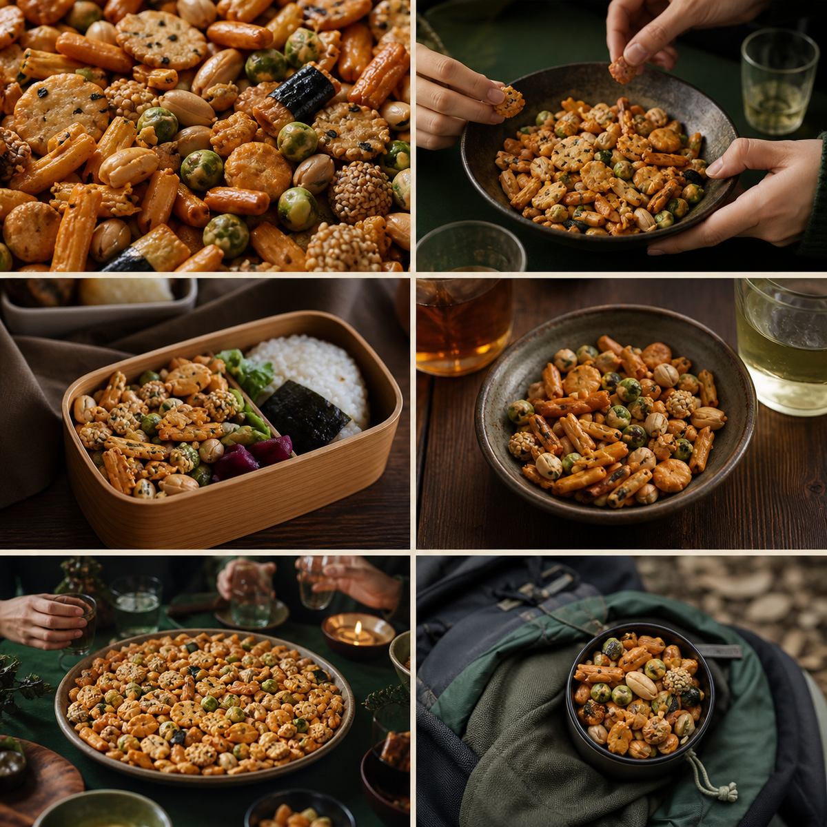 Japanese Assorted Cracker Mix – six serving ideas