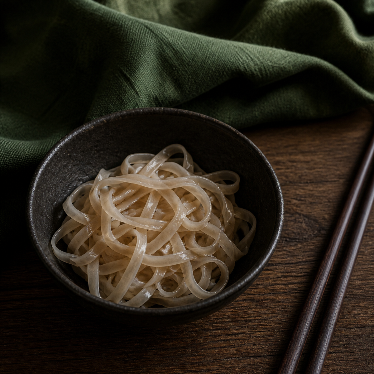 King Soba Organic Pho Noodles cooked serving