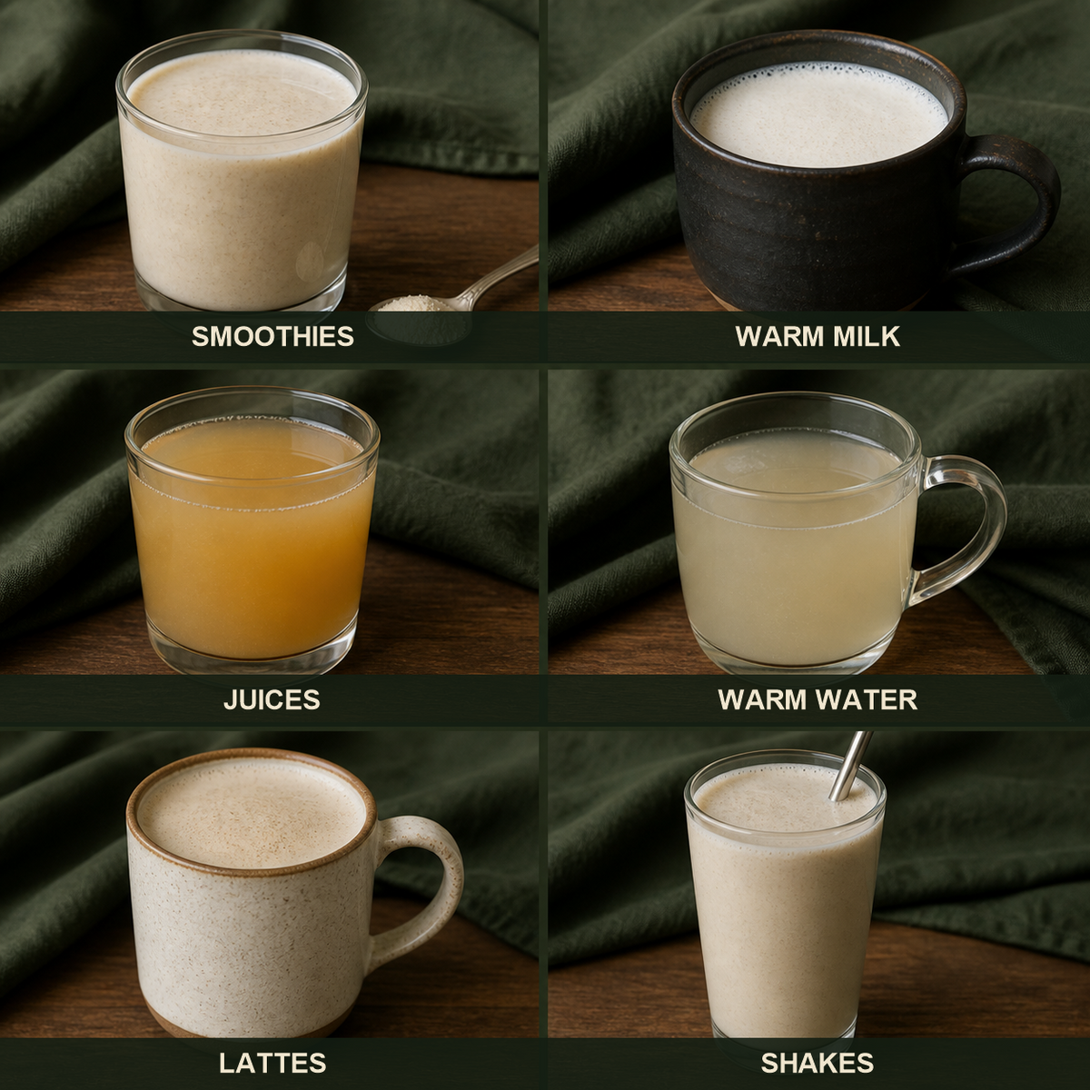 Six drink preparation ideas for ashwagandha powder