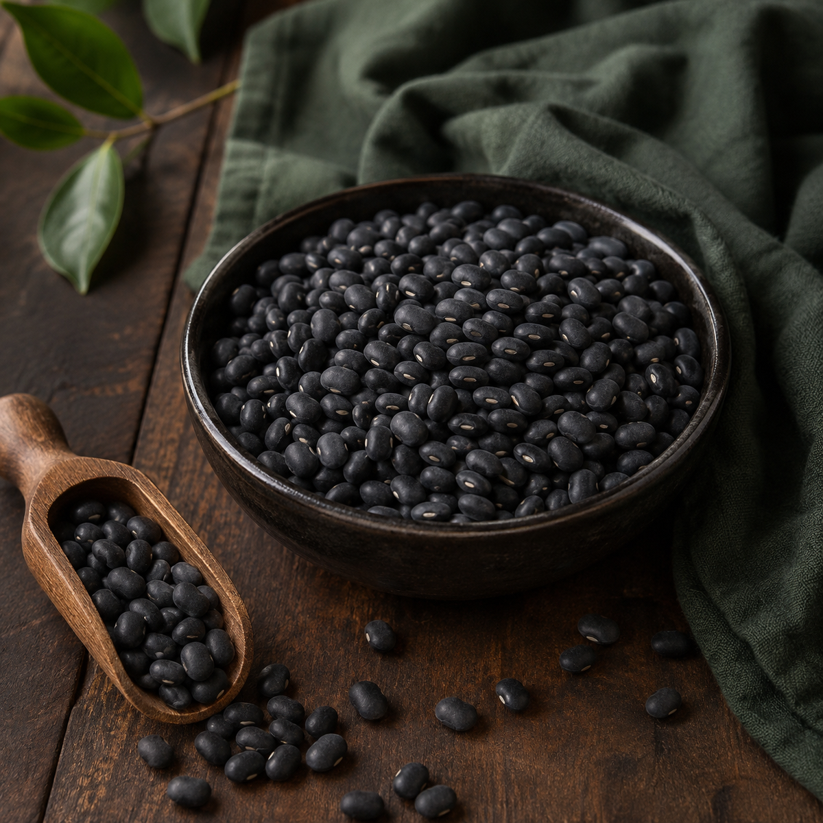 Organic Black Turtle Beans — natural serving