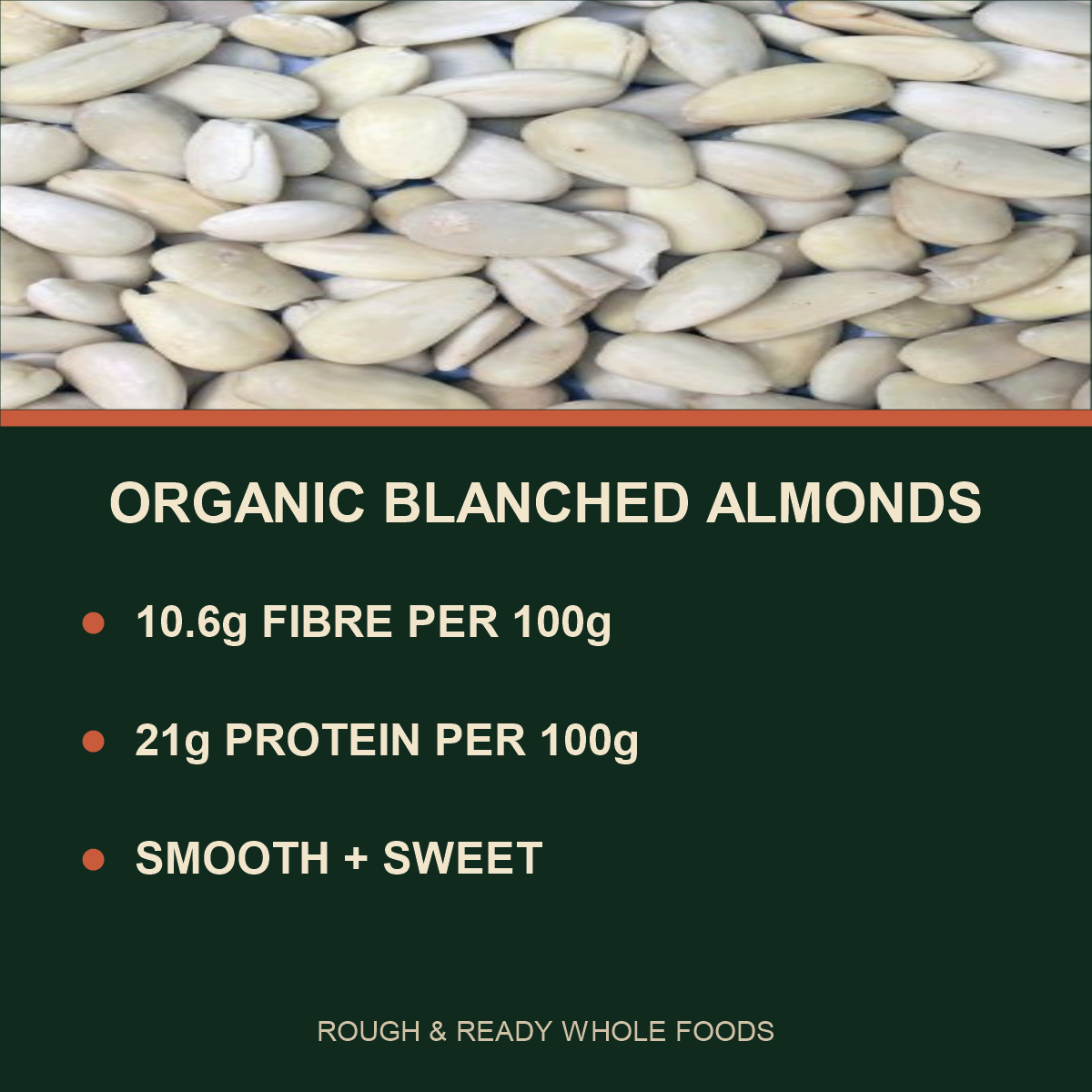 Organic Blanched Almonds product facts