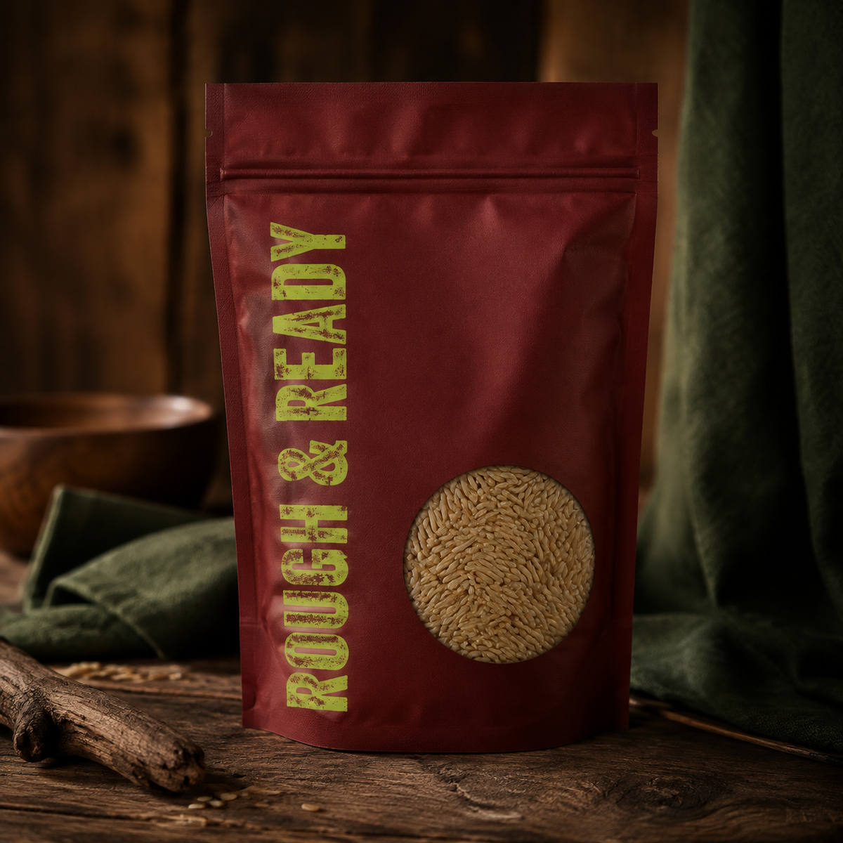 organic brown basmati rice — packaging