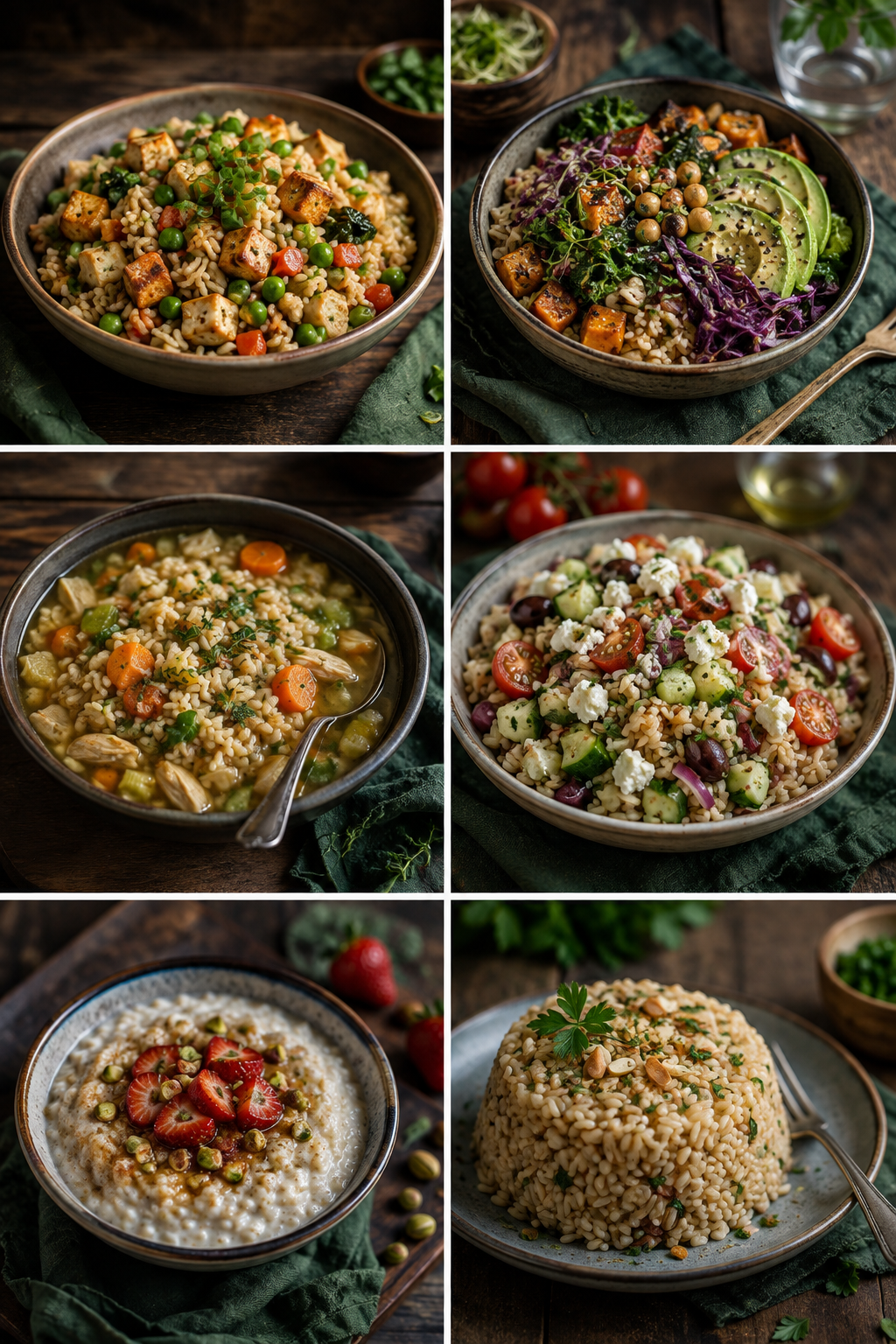 organic brown basmati rice — six ways to enjoy