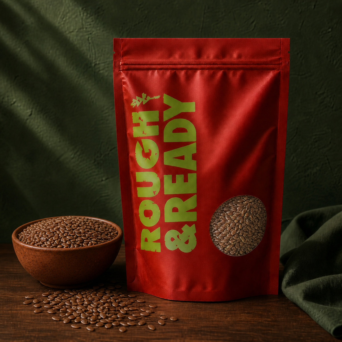 Rough & Ready Organic Brown Flaxseed pouch
