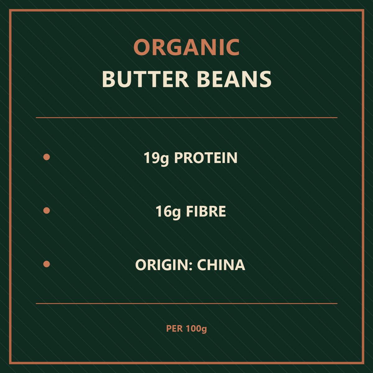 Organic Butter Beans – nutrition and origin facts